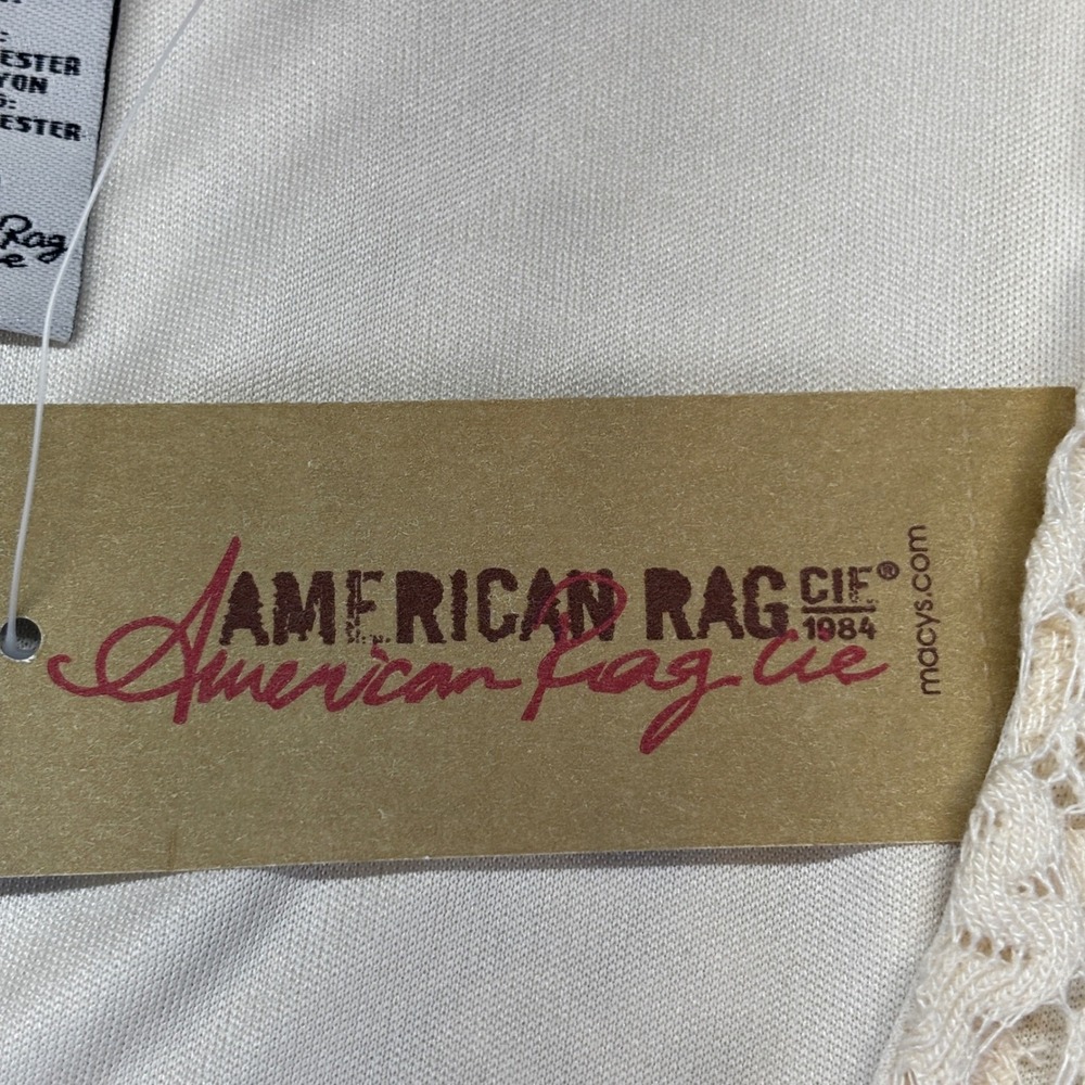 American Rag Crochet Maxi Dress Women XL Egret White Sleeveless Boho NWT - Picture 10 of 10